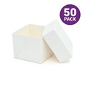 Bulk Pack - 8"  White Cake Box and Lid - Pack of 50