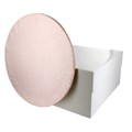 10" Round Rose Gold Cake Drum Board & White Cake Box Combo