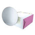 Confetti Pink 10" Windowed Cake Box and 3mm Cake Card From Baked With Love