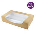 Large Kraft Brown Window Pop-Up Box - 10 Pack