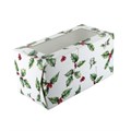 Vintage Holly Christmas Log Cake Box - 8 x 4in