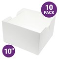10" White Cake Box Base - 10 Pack