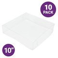 10" Transparent Cake Box Lid - 10 Pack