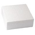 Square Straight Edged Polystyrene Cake Dummy - 10"