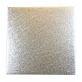 Bulk Pack - Double Thick Square Silver Cut Edge Cake Card - 10" - Pack of 25