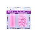 Culpitt Pink Candles & Holders - 2" - Pack of 12