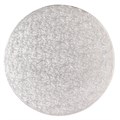 5 x 5mm Thick Round Silver Cake Board 13"