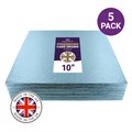 Culpitt Premium 10'' Square Light Blue Cake Boards - 5 Pack