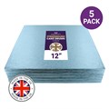 Culpitt Premium 12'' Square Light Blue Cake Boards - 5 Pack