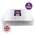 Culpitt Premium 20'' x 12'' Oblong Silver Cake Boards - 5 Pack