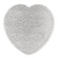 Heart Silver Cake Drum Board - 10" - Pack of 5