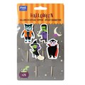 PME Halloween Paper Cupcake Toppers-Spooky Characters 24pk