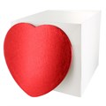 12" Red Heart Cake Drum & Tall White Cake Box Combo
