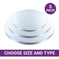 Culpitt Silver Round Cake Boards - 5 Pack