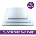 Culpitt Silver Square Cake Boards - 5 Pack