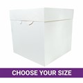 Tall White Cake Box & Lid - Single