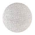 24" Round Silver Cake Drum Board - Pack of 5