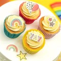Pastel Rainbow Sugar Decorations - Pack of 32