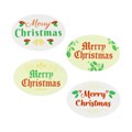 Merry Christmas Oval Sugar Plaques