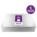 Culpitt Standard 10'' x 8'' Oblong Silver Cake Boards - 5 Pack