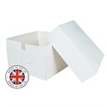 16" White UK Cake Box & Lid - single