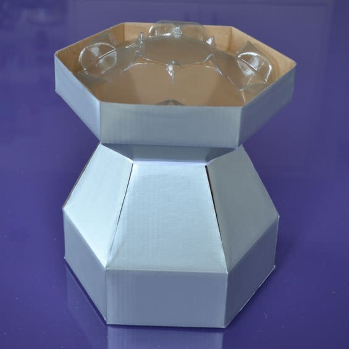 Purple Cupcakes - Cupcake Bouquet Box - Silver