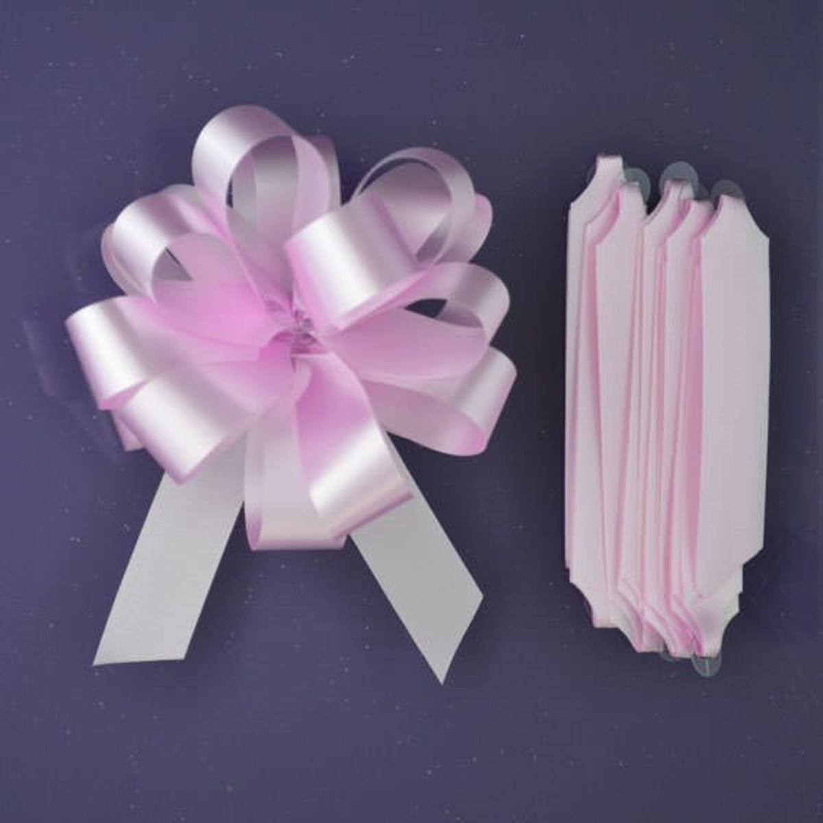 Purple Cupcakes Quick Pull Bow - Pink
