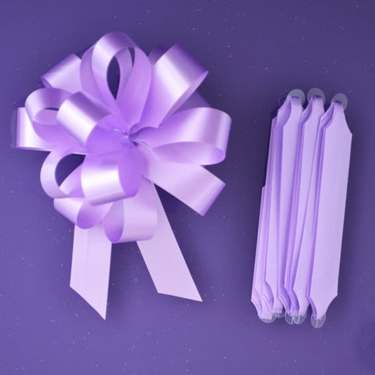 Purple Cupcakes Quick Pull Bow - Lilac