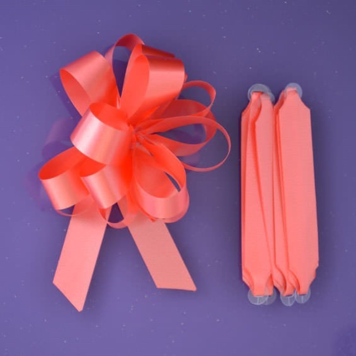 Purple Cupcakes Quick Pull Bow - Red