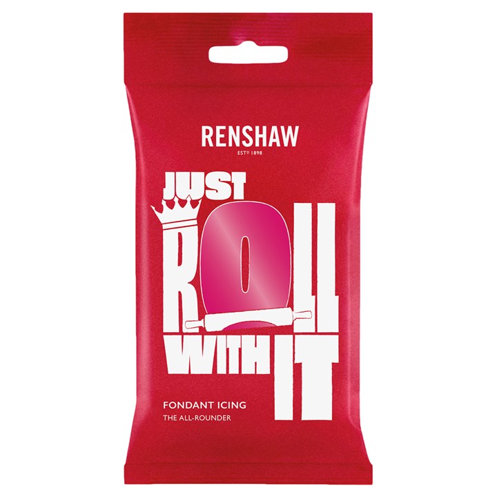 Renshaw Fuchsia Pink 'Just Roll With It' Fondant Icing - 250g
