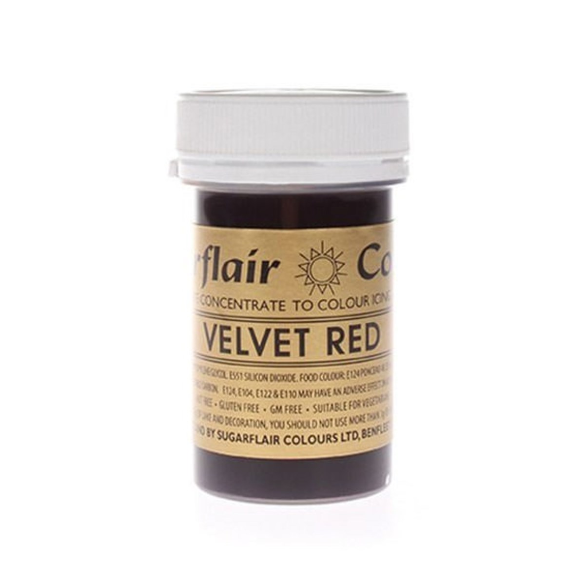 Sugarflair Spectral Food Colouring Paste - Velvet Red - 25g